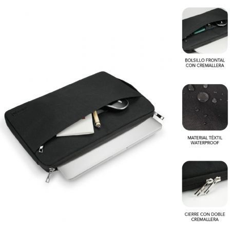 Subblim Urban Laptop Sleeve Funda para Portátil 13,3-14 pulg Negro